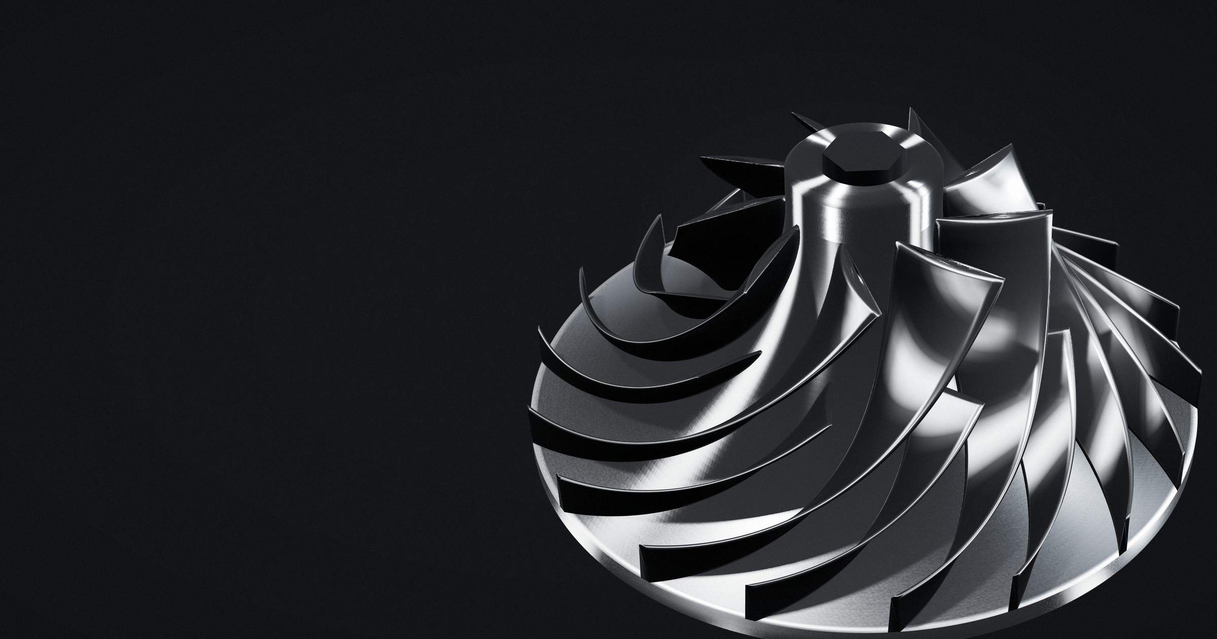 Centrifugal impeller with backswept blades